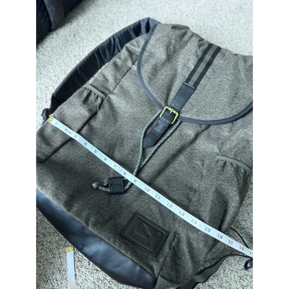 Puma Mens Heritage‎ large Rucksack Backpack Green Herringbone Laptop Sleeve Bag